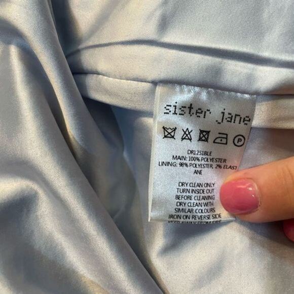 Sister Jane Sleeveless Baby Blue Multicolored Tweed Mini Dress Small NWT - Picture 8 of 11